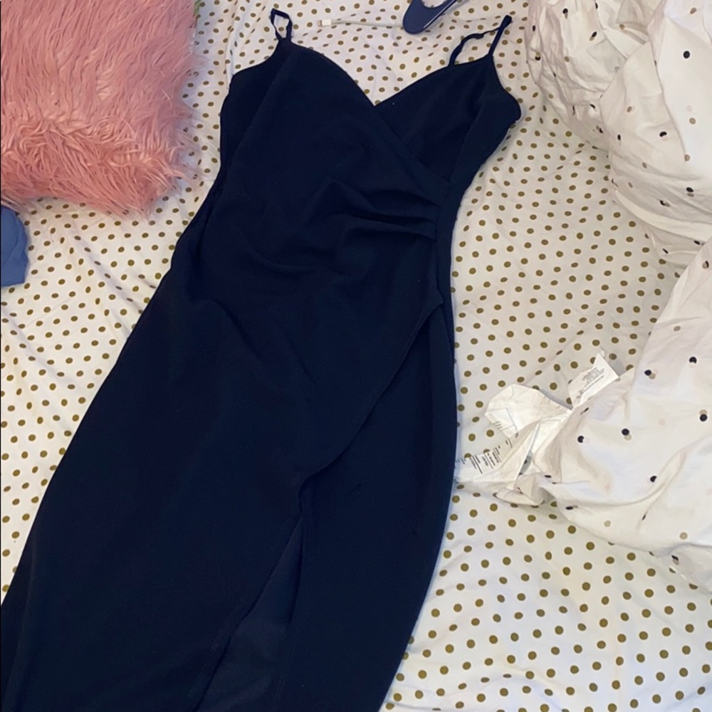 Navy blue long dress
